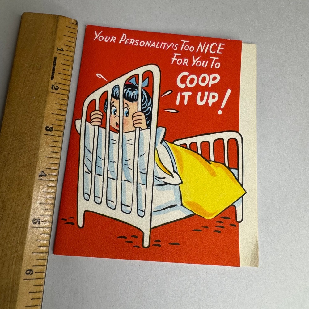 Vintage Sangamon Get Well Greeting Card Your Personality Is Too‎ Nice 1950's USA